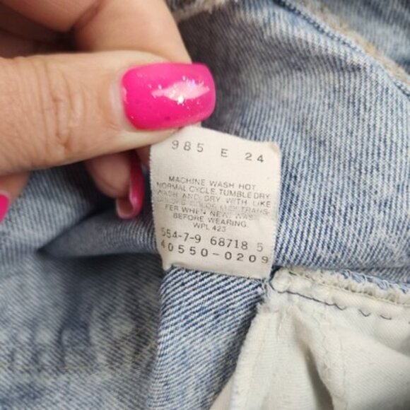 Vintage 90s Levi's Jeans Mens 38x32 Blue Acid Wash 550 Faded Distressed USA Made - Picture 9 of 13